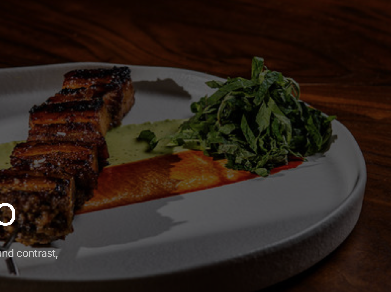 Pork belly with herb salad at 77 Alley.